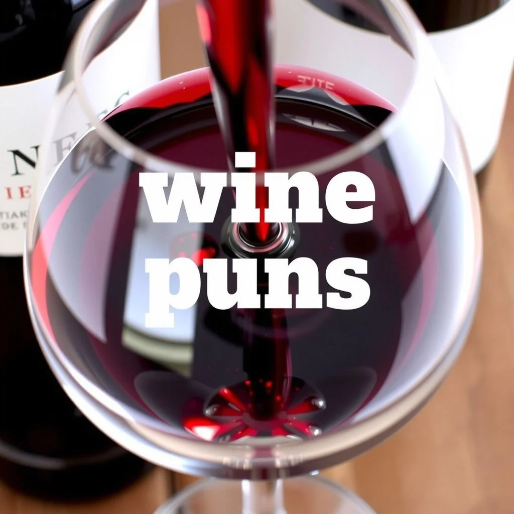 wine puns illustration
