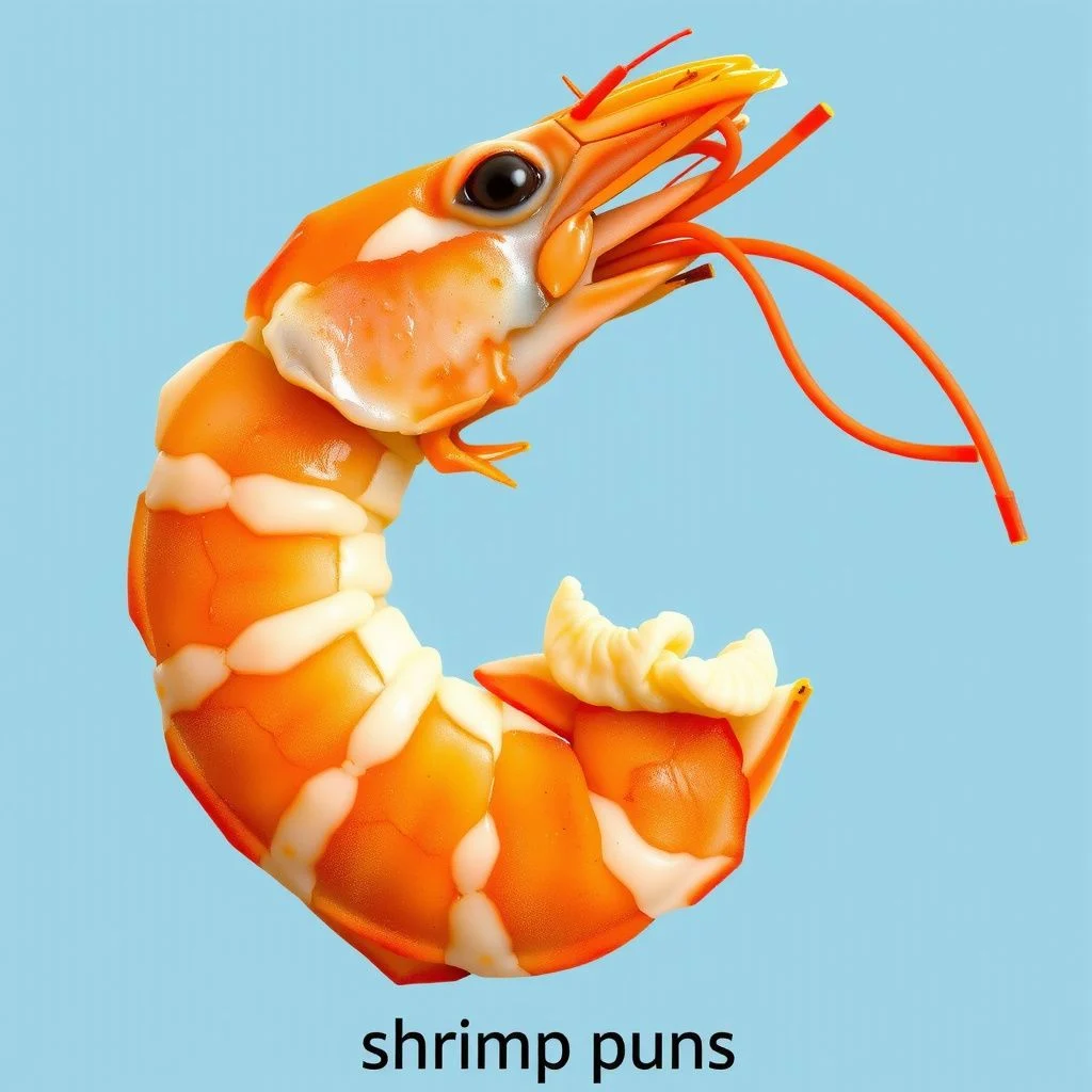 shrimp puns illustration