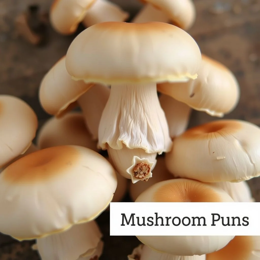 mushroom puns illustration