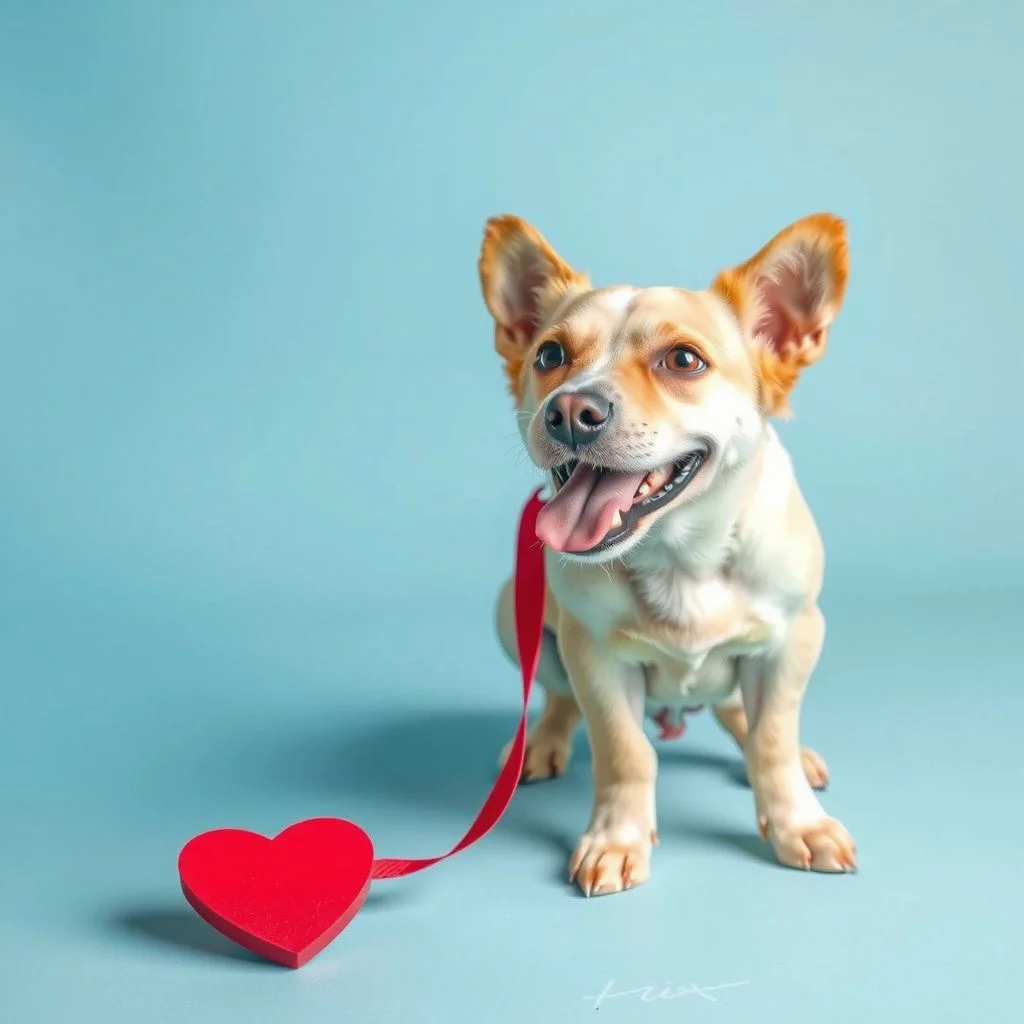 dog valentine puns illustration