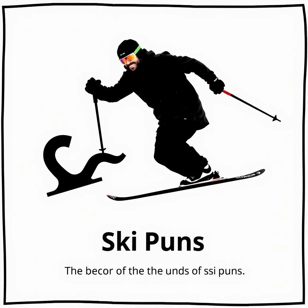 ski puns illustration