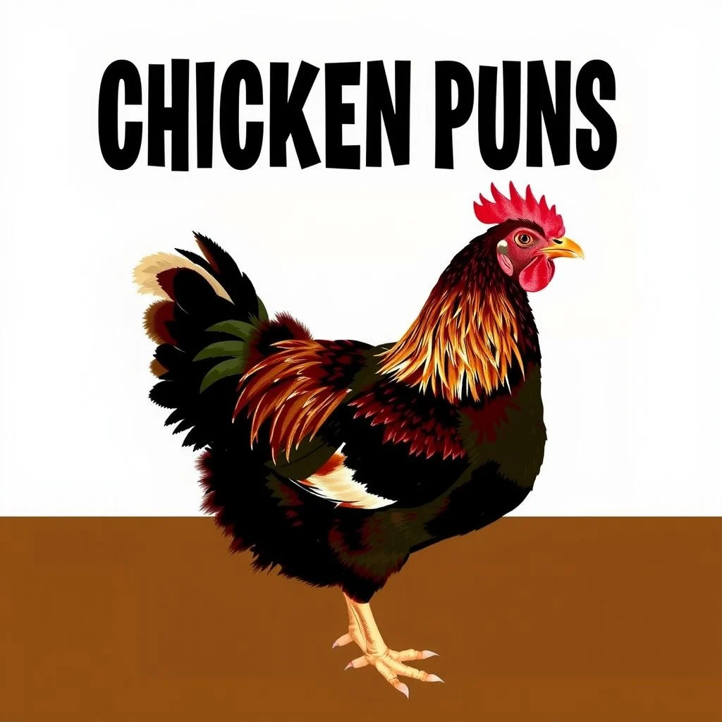 chicken puns illustration