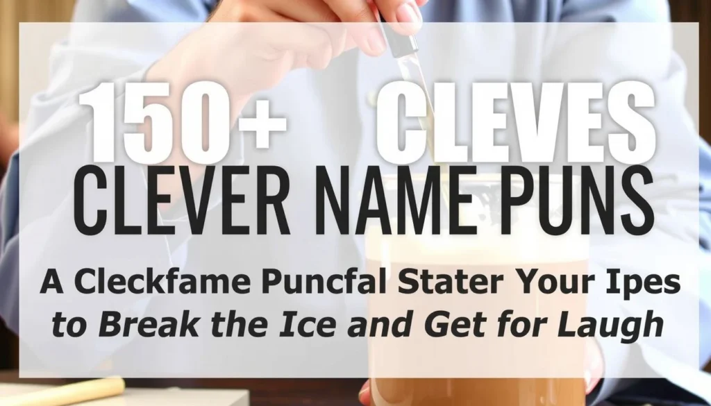 name puns — 150+ Clever Name Puns to Break the Ice and Get a Laugh