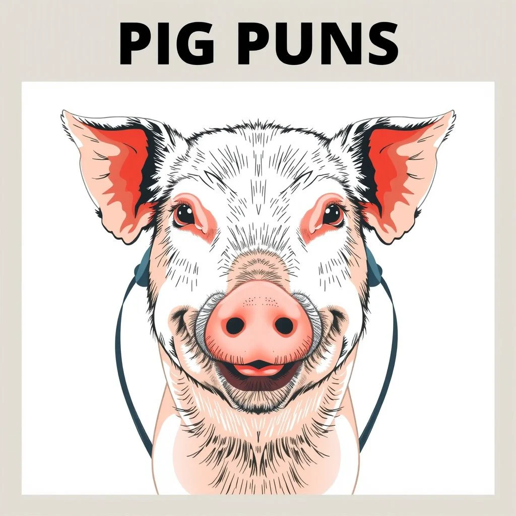 pig puns illustration