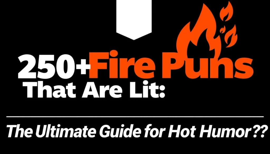 fire puns — 250+ Fire Puns That Are Lit: The Ultimate Guide to Hot Humor